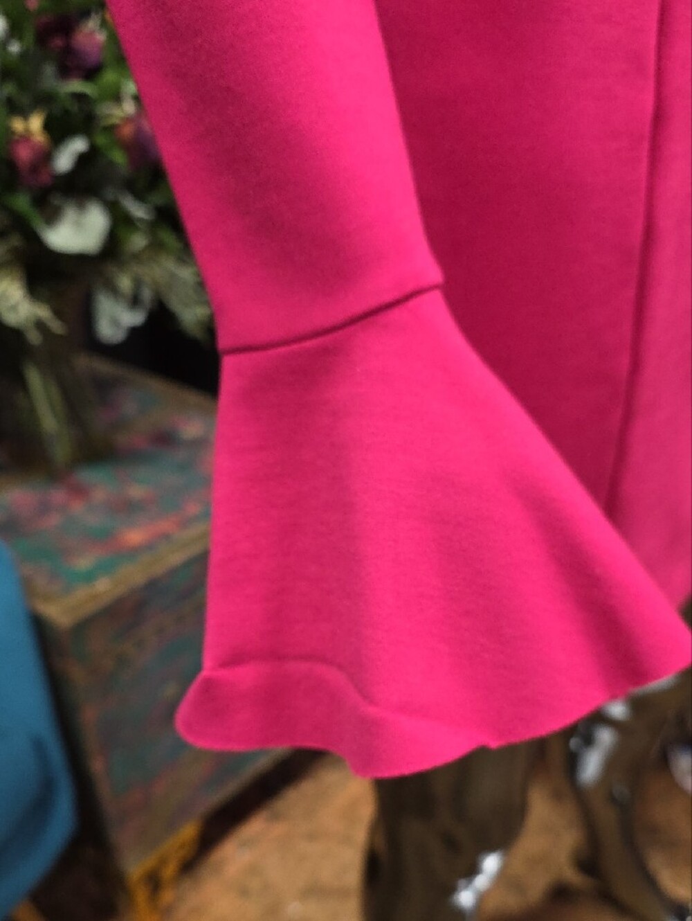 Free People Raspberry Cold-Shoulder Ruffle Mini Dress - Picture 7 of 11